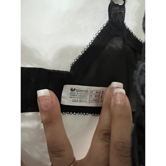 Wacoal Black Lace All Dressed Up Underwire Bra 851166 Size 36DDD - Picture 4 of 7